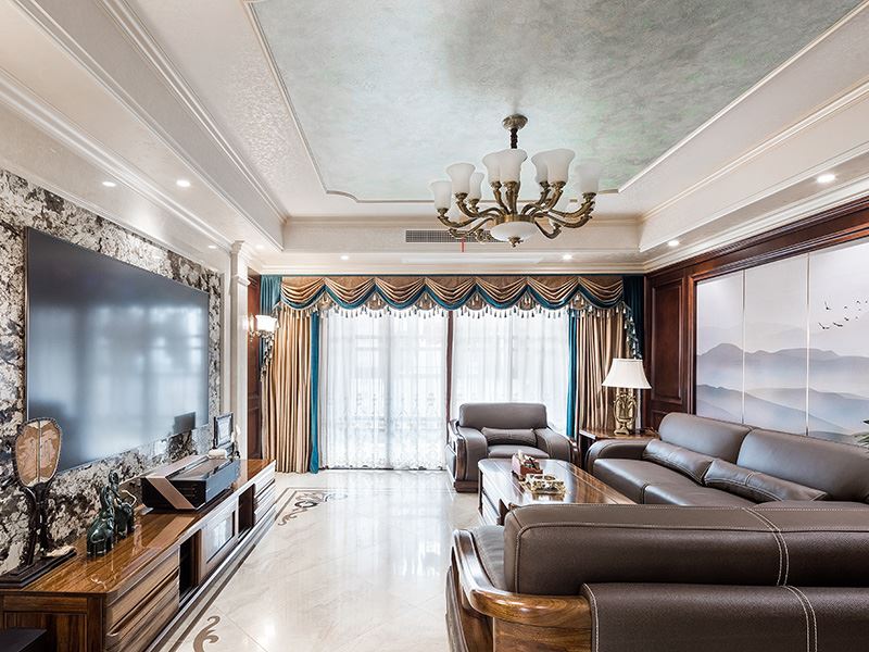 常州市世茂香檳湖歐式風格四居室裝修案例