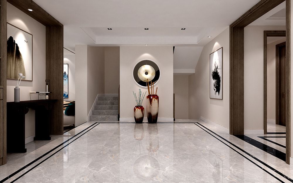 昭通市公務員小區新中式風格二居室裝修案例