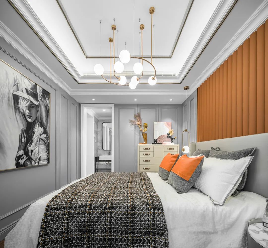 時尚輕奢風格室內設計家裝案例-臥室 時尚輕奢風格室內設計家裝案例-臥室