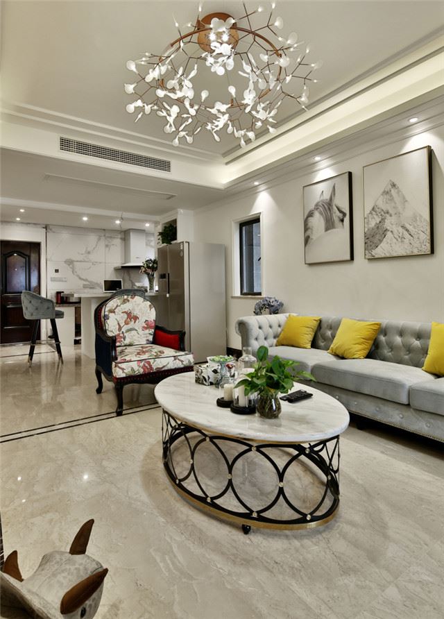 江門市東方豪苑美式風格三居室裝修案例