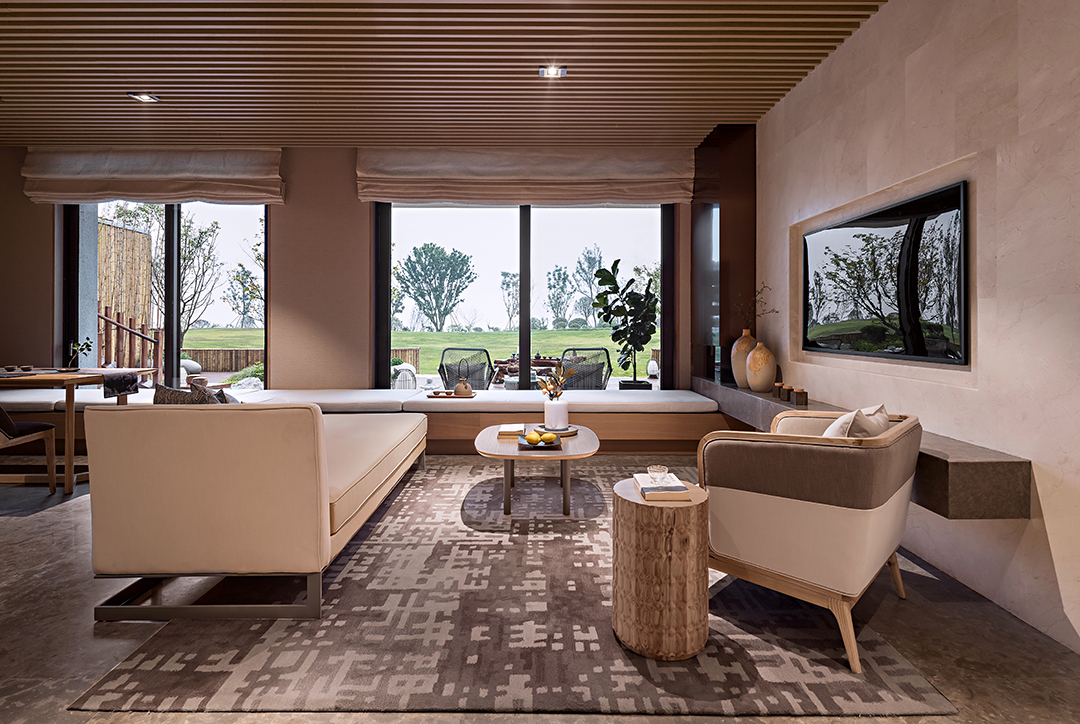 日式原木簡約風格室內家裝案例效果圖-客廳 日式原木簡約風格室內家裝案例效果圖-客廳