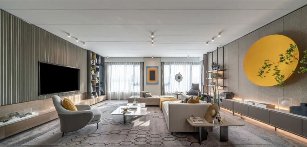 昭通市公務員小區現代簡約風格平層裝修案例