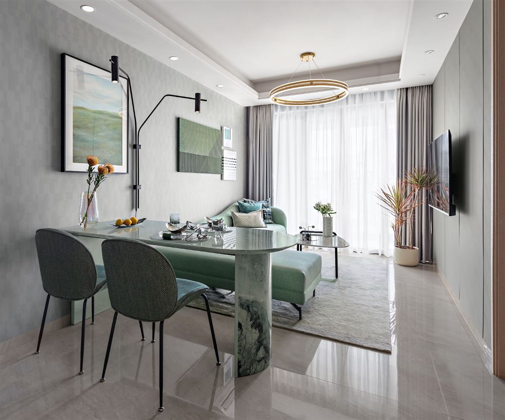 佛山市保利玥府輕奢風格三居室裝修案例