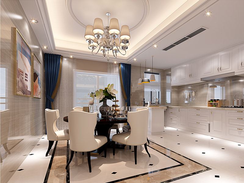 揭陽市博和城歐式風格三居室裝修案例