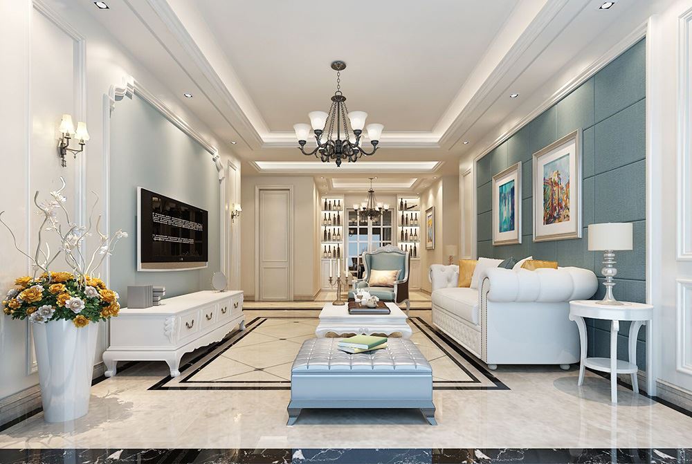 連云港市嘉泰城市花園歐式風(fēng)格三居室裝修案例