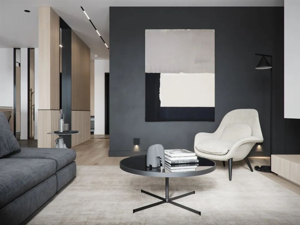 廣州市越秀星匯文璽現代簡約風格三居室裝修案例