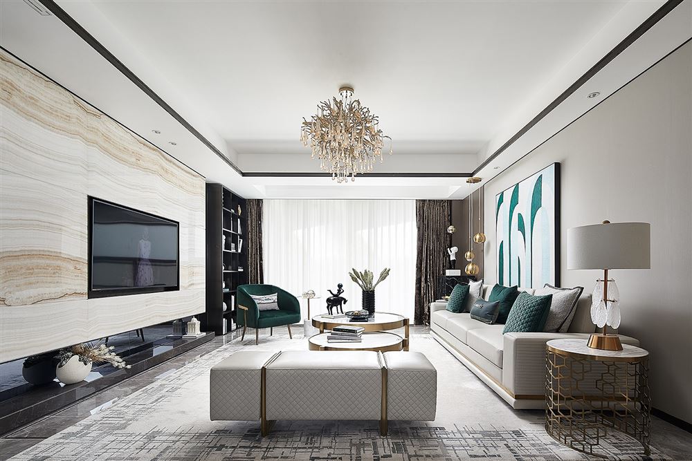 自貢市創興城一期現代簡約風格四居室裝修案例