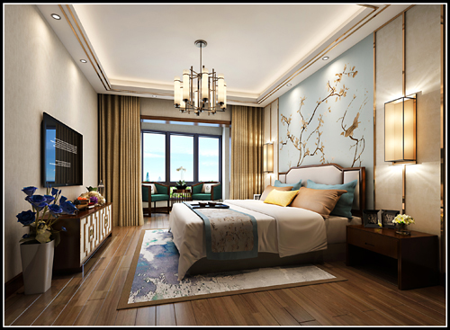 嘉興市東方甸園歐式風(fēng)格四居室裝修案例