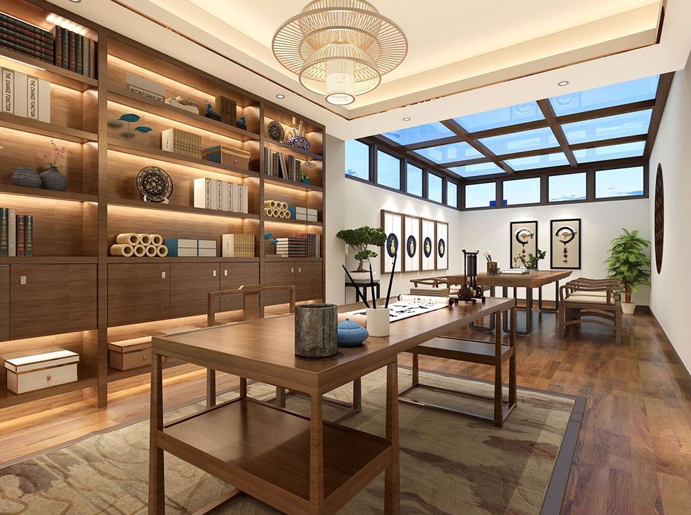 衢州市丹桂小區新中式風格復式裝修案例