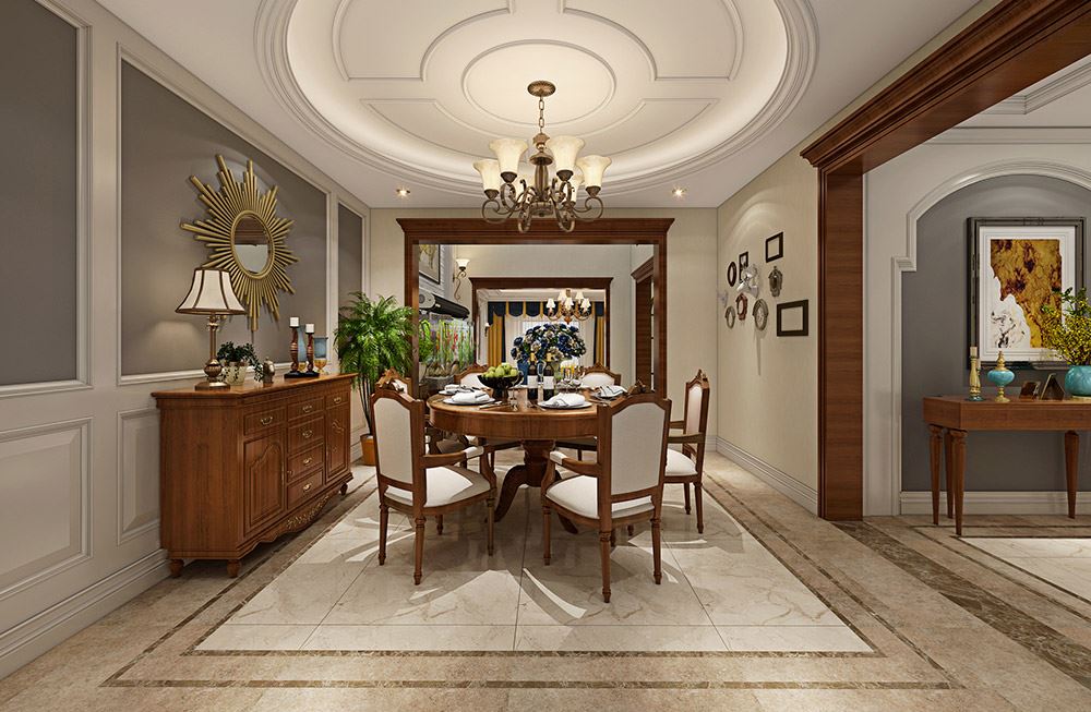 楚雄彝族自治州半山國際美式風格別墅裝修案例