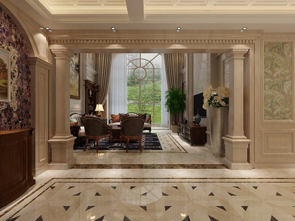 歐式風(fēng)格別墅裝修設(shè)計效果圖-美的御海東郡別墅460平米-別墅走廊裝修設(shè)計 歐式風(fēng)格別墅裝修設(shè)計效果圖-美的御海東郡別墅460平米-別墅走廊裝修設(shè)計