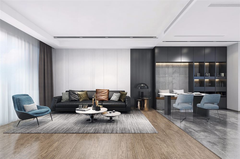 廣州市疊翠峰現(xiàn)代簡約風(fēng)格三居室裝修案例