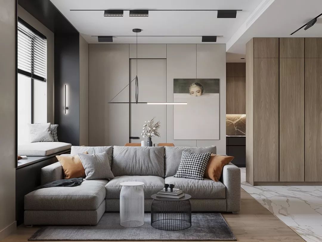 后現代輕奢風格家裝設計室內裝修效果圖-客廳 后現代輕奢風格家裝設計室內裝修效果圖-客廳