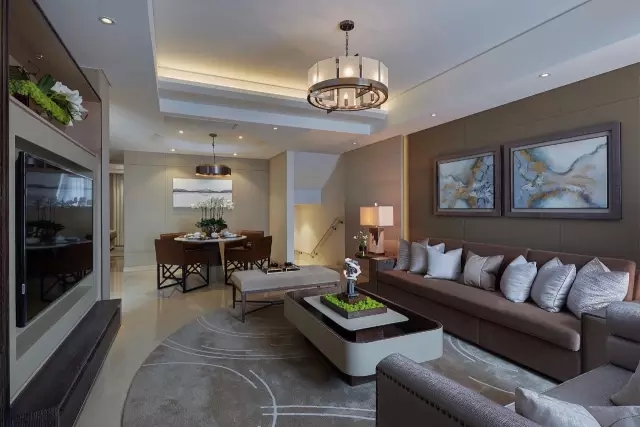 佛山裝修公司新中式風格室內裝修效果圖-客餐廳 佛山裝修公司新中式風格室內裝修效果圖-客餐廳