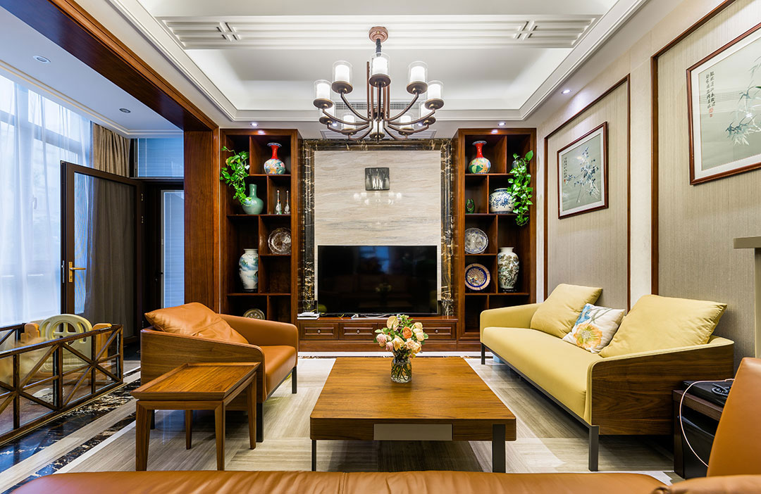 新中式風格室內設計家裝案例-客廳 新中式風格室內設計家裝案例-客廳