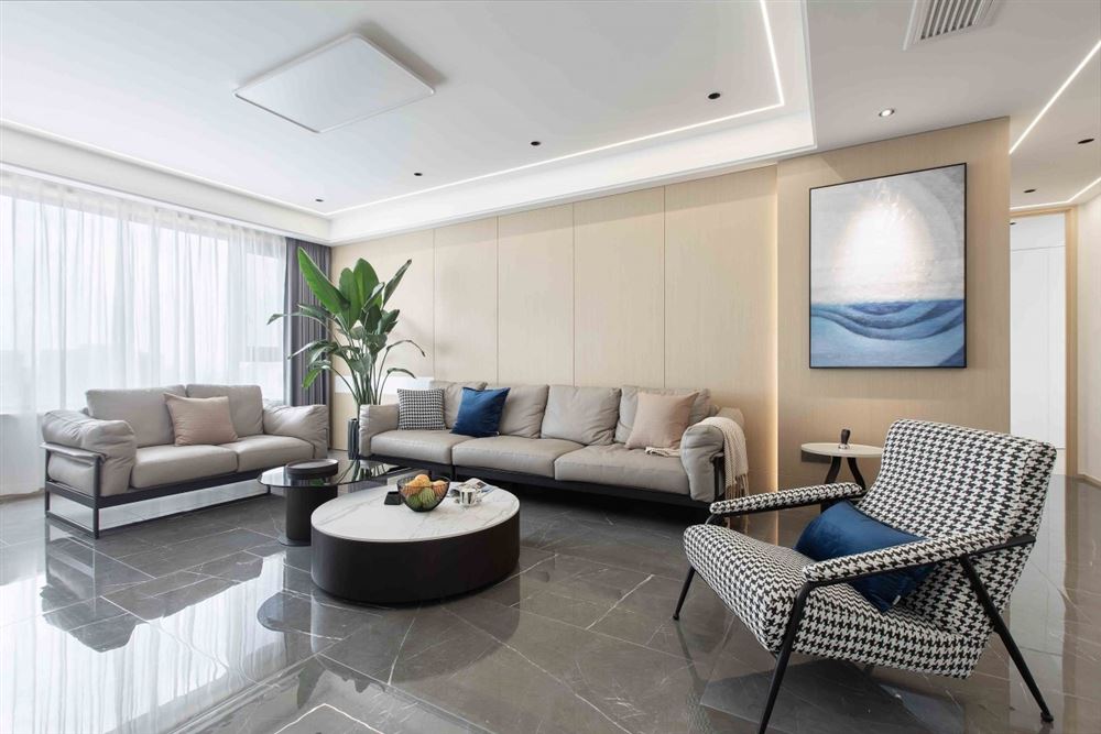 江門市潮連玫瑰園現(xiàn)代簡約風(fēng)格四居室裝修案例