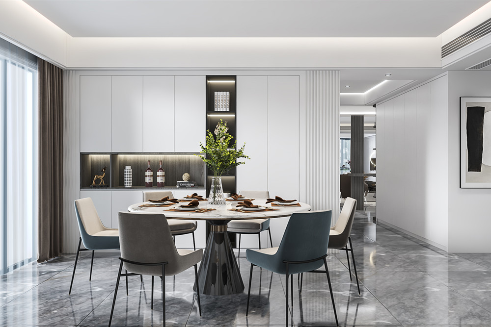 汕頭市天合名門豪庭輕奢風格四居室裝修案例