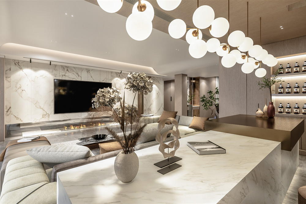 汕頭市熙海岸花園現代簡約風格四居室裝修案例