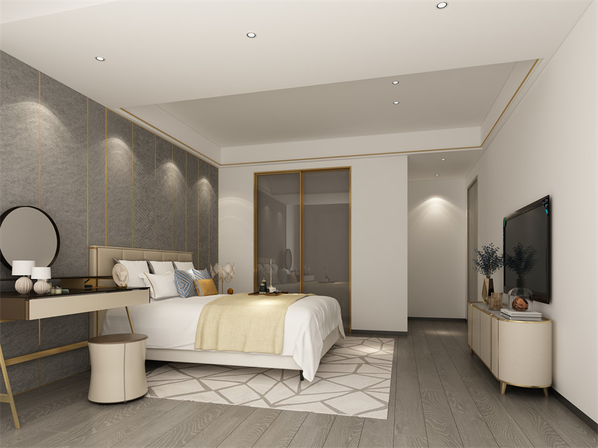 廣州市保利公園九里輕奢風格三居室裝修案例