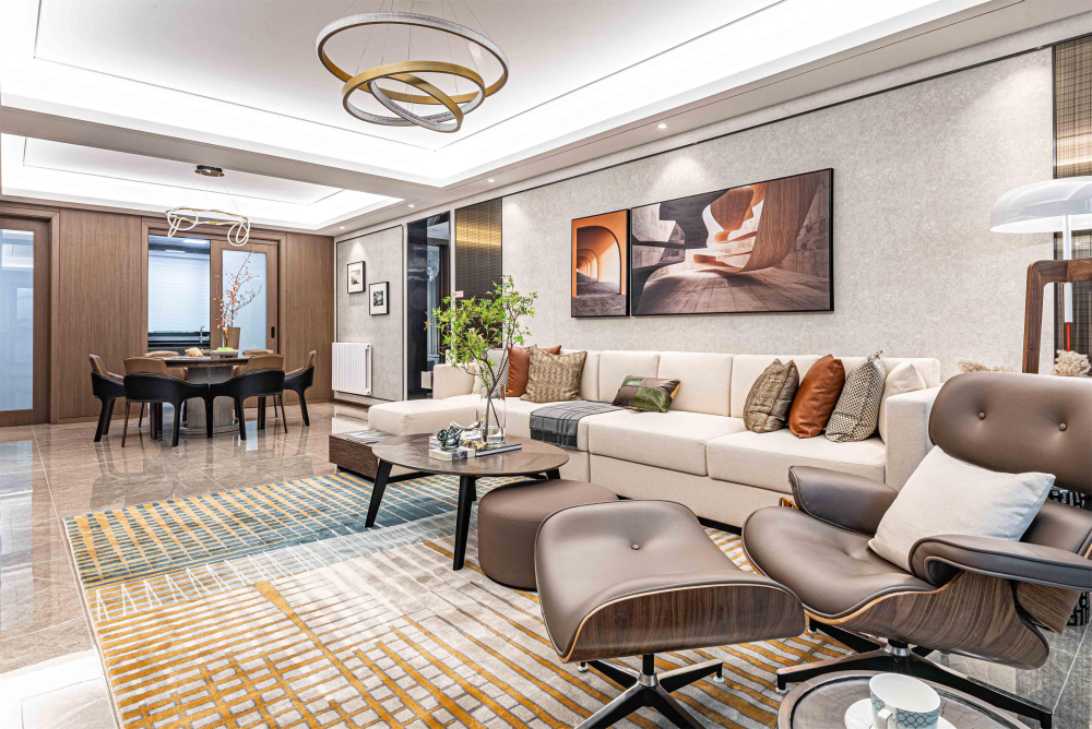 廣州市匯景新城新中式風格四居室裝修案例