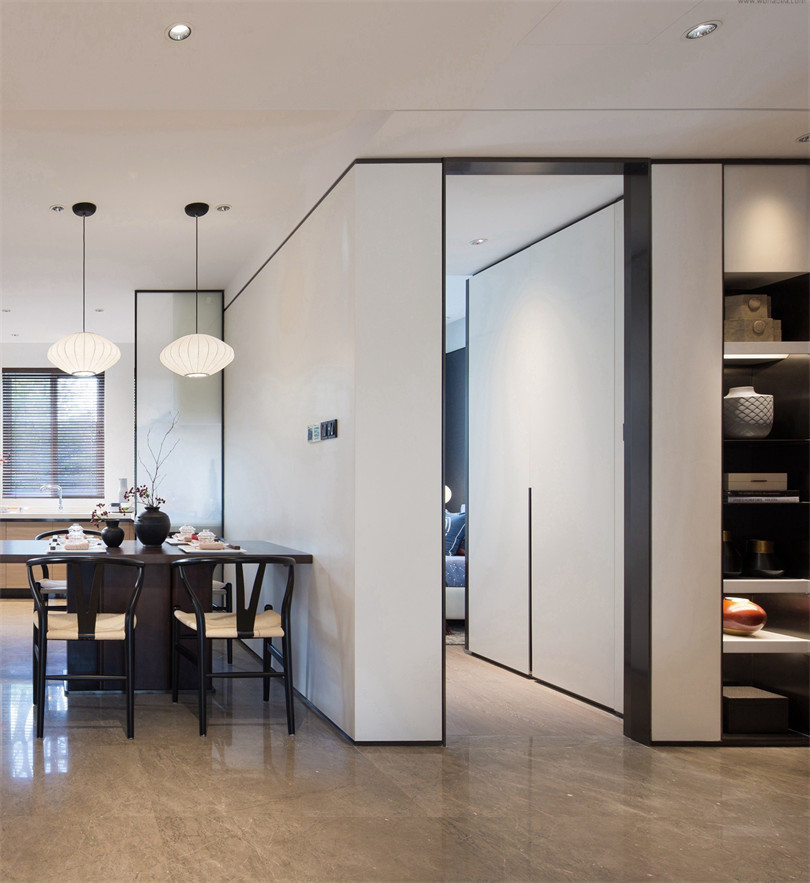 廣州市文明路小區新中式風格四居室裝修案例