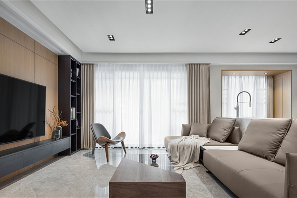 廣州市東華西路小區輕奢風格三居室裝修案例