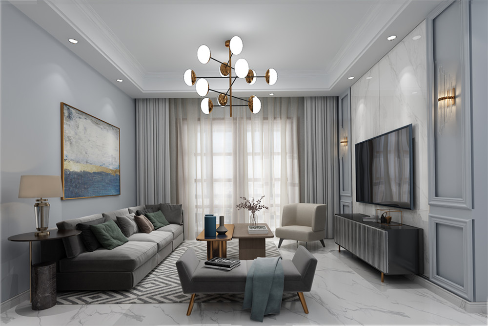 南寧市錦繡江南現代簡約風格三居室裝修案例