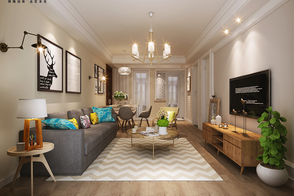 合肥市通和·星辰同輝北歐風格三居室裝修案例