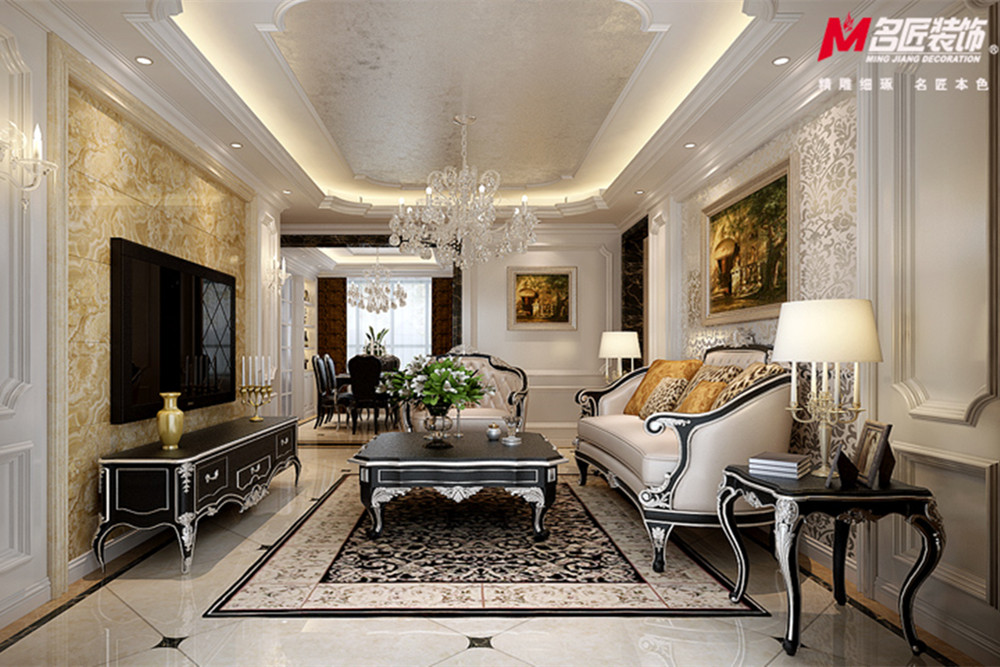 合肥市偉星公園都薈歐式風(fēng)格四居室裝修案例