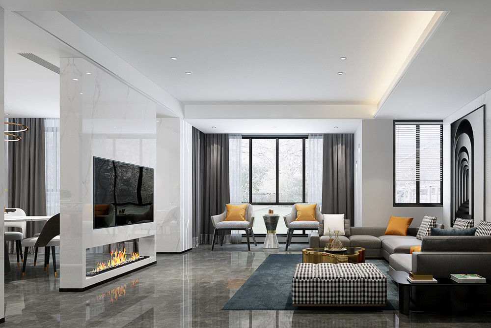 嘉興301平米以上現(xiàn)代簡約風格元一柏莊室內(nèi)裝修設(shè)計案例