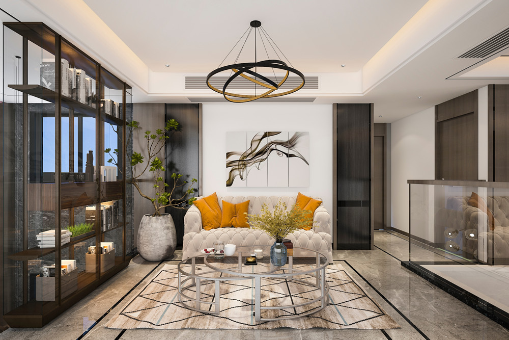 中山市東都明珠輕奢風(fēng)格四居室裝修案例