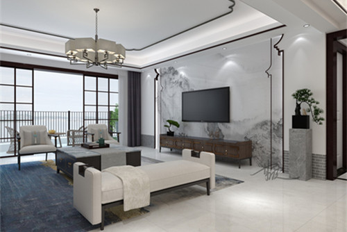 梧州市林業(yè)小區(qū)新中式風(fēng)格平層裝修案例