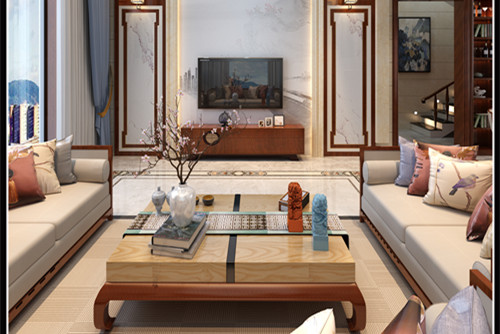 玉林市歐景嘉園新中式風格別墅裝修案例