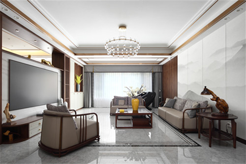 德陽(yáng)市北辰西街6,8,10號(hào)院新中式風(fēng)格三居室裝修案例