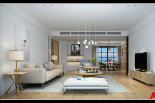 湛江市佳和廣場現(xiàn)代簡約風格三居室裝修案例