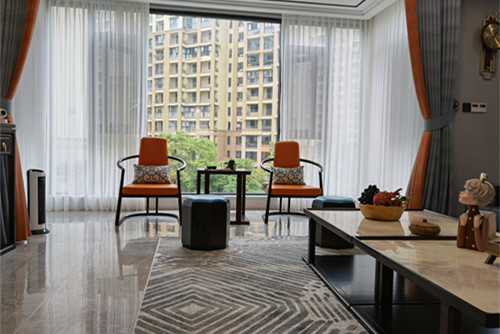 自貢市華煜·陽(yáng)光鄰里一期新中式風(fēng)格別墅裝修案例