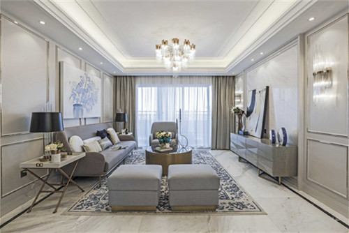 涼山彝族自治州101-200平米輕奢風格中央公園紫云府室內設計效果圖