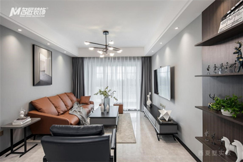 常州市世茂香檳湖現代簡約風格三居室裝修案例