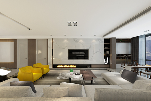 百色市城東左側(cè)地產(chǎn)開發(fā)東面3號住宅樓北歐風格四居室裝修案例