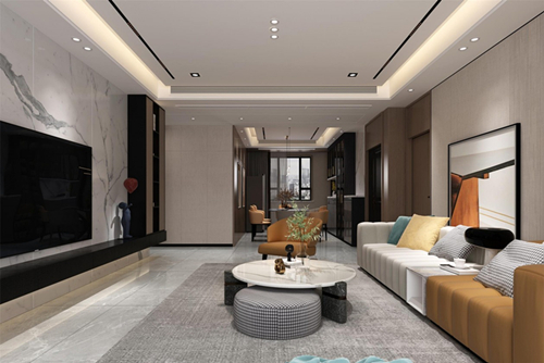 江門市翠景園現代風格三居室裝修案例