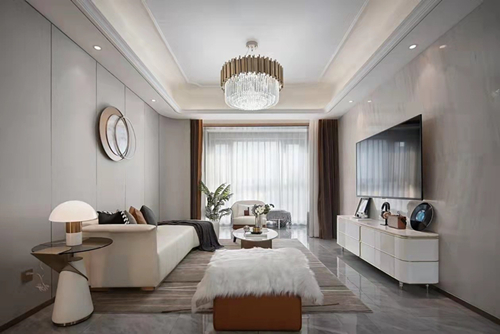 深圳市鵬瑞尚府輕奢風格三居室裝修案例