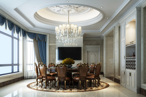 中山市萬科中天西灣匯歐式風格別墅裝修案例
