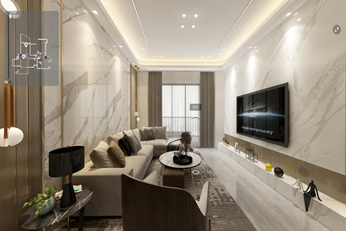 廣州市珠光御景壹號輕奢風格四居室裝修案例