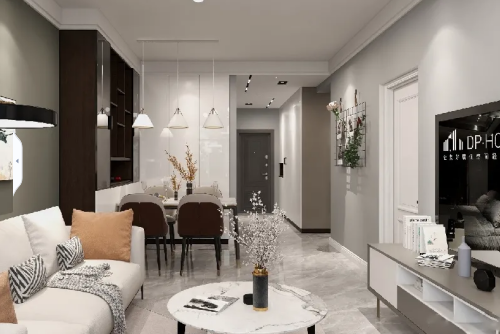 佛山市保利閱江臺現代簡約風格三居室裝修案例