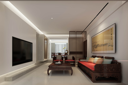 廣州市凱德山海連城新中式風格別墅裝修案例