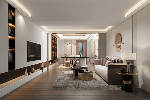 海口市成信景苑現(xiàn)代風(fēng)格別墅裝修案例