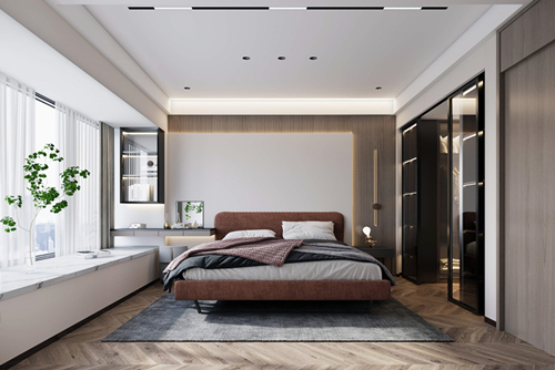 海口市四季華庭現代簡約風格平層裝修案例