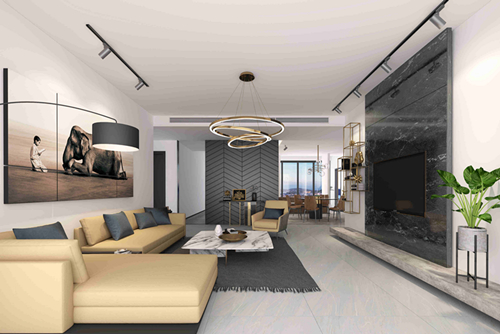 海口市濱江帝景現(xiàn)代簡約風(fēng)格四居室裝修案例