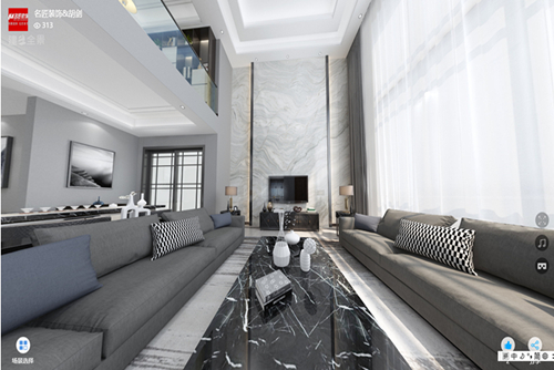 清遠市萬科華府現代簡約風格別墅裝修案例