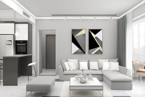 珠海市中國(guó)鐵建未來(lái)都市花園現(xiàn)代簡(jiǎn)約風(fēng)格三居室裝修案例